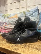Jordan Roy Jones Jr RJJ Black Boxing Boots Shoes Jumpman Leather Rare, Size 10