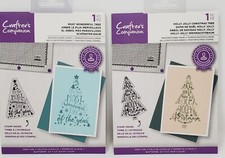Set 2 HOLLY JOLLY and MOST WONDERFUL Christmas Tree Stamps Crafters Companion