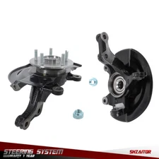 Front LH+RH Steering Knuckle & Wheel Hub Bearing Assembly For Honda CR-V 2007-09