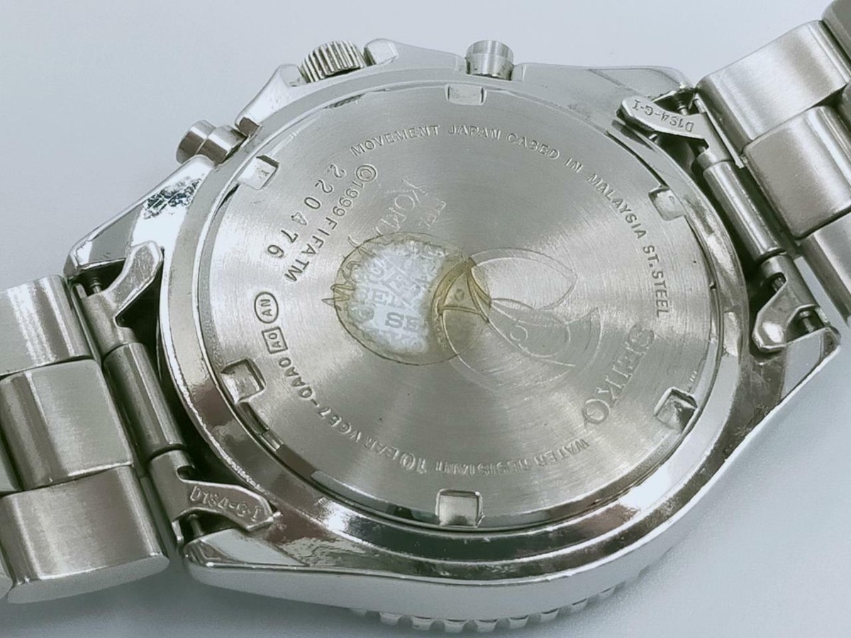 Auth SEIKO 2002 FIFA World Cup Yellow Dial V657-0AA0 Quartz Auth SEIKO 2002 FIFA World Cup Yellow Dial V657-0AA0 Quartz