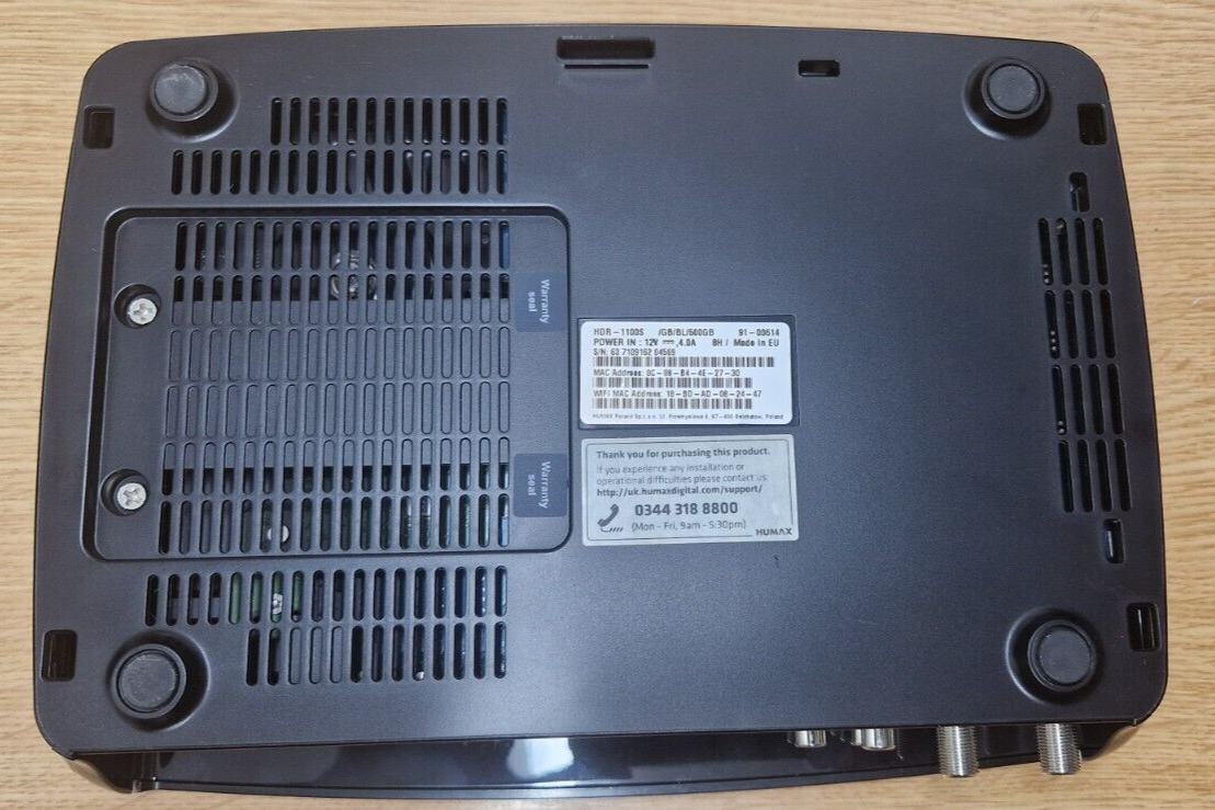 Humax HDR1100S 500GB Freesat Recorder ** Working Please see