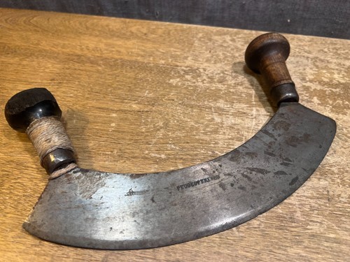 Antique Spice Herb Chopper Curved Rocking Mincing Knife Vintage Peugeotfreres - Picture 6 of 10