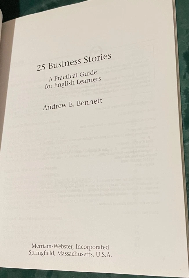 25 Business Stories: A Practical Guide For English Learners By Andrew E. Bennett - Image 4 of 4