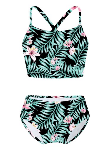 Kids Girls Bikini Swimsuits Swimwear Bathing Suits Tankini 2 Pieces Beachwear - Picture 18 of 51