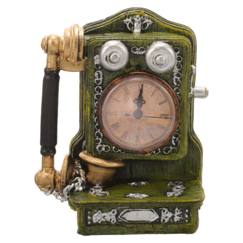  2 pièces ancienne horloge de table téléphone de style vintage montres pour hommes décorer - Photo 1 sur 12