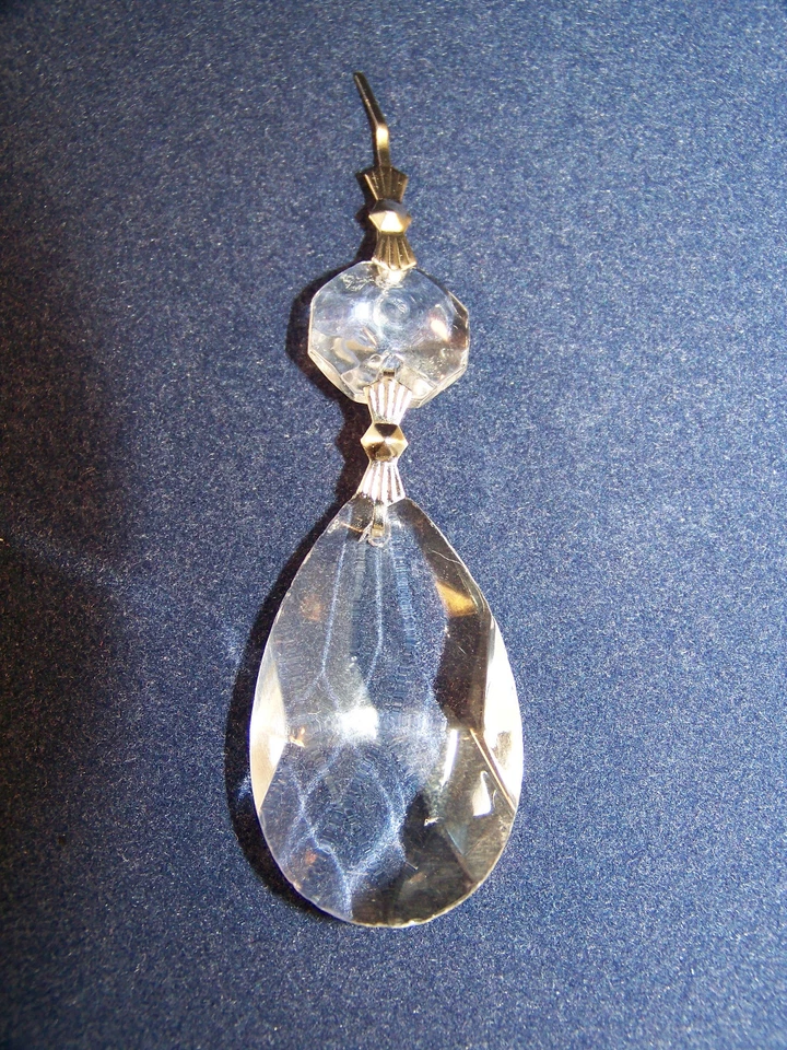 10 - 2 1/2 INCH AAA 30 % CUT LEAD CRYSTALS PRISM CHANDELIER PARTS BRASS