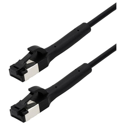 Maxtrack TI42-1L RJ45 Netzwerkkabel, Patchkabel CAT 8.1 U/FTP 1 m Schwarz Ein...