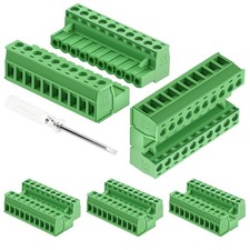 5 Sets 10P Terminal Block Assortment 5.08mm PCB Mount Screw Connectors 12AWG