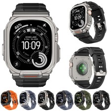 Rugged Silicone Band Strap Protective Case For Apple Watch Series Ultra 3/2 49mm