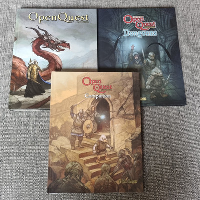 Open Quest RPG Book Bundle - 2nd Edition Core Rulebook + Companion + Dungeons