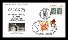 Dr Jim Stamps Dual Cancel US & Canada Capex 1978 First Day Issue NR Covers