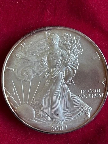2007 Walking Liberty American Eagle 1 Oz. .999 Fine Silver One Dollar in Capsule