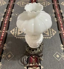 Vintage Milk Glass Gone With the Wind Parlor Lamp Floral Embossed
