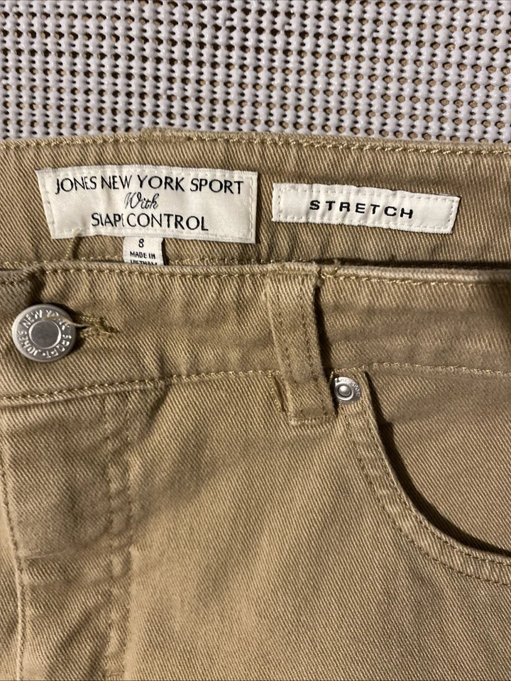 Jones New York Women Shape Control Flat Front Stretch Pants Brown  Size 8 - Image 3 of 3