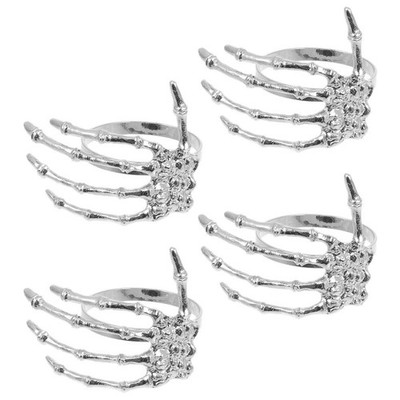  4 Pcs Halloween Serviettenringe Geisterhand-serviettenring Serviettenschnallen