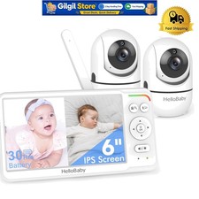 Portable Baby Monitor with 6-Inch Split Display Infrared Night Vision