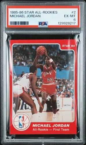 1985-86 STAR ALL-ROOKIES #2 MICHAEL JORDAN PSA 6