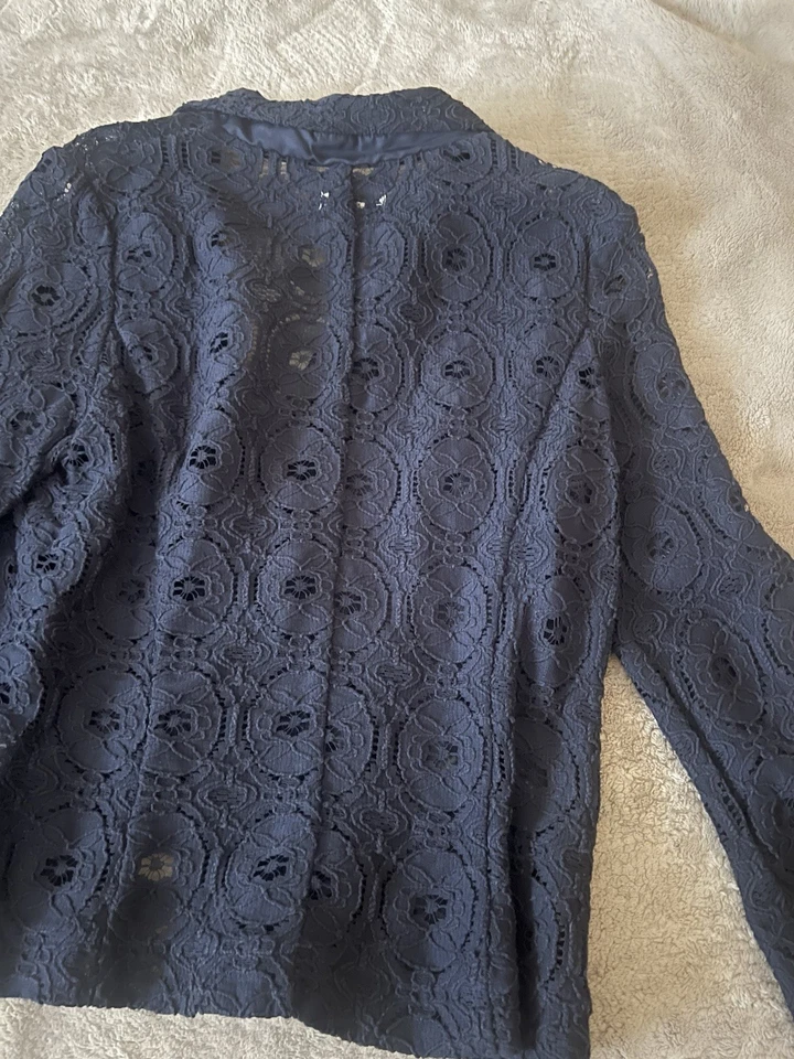 Blazer para mujer Adrienne Vittadini manga larga chaqueta botón delantero talla L Foto 3 de 4