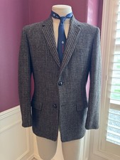 Vintage 1960s Harris Tweed Sport Coat 40R Made In England By Alexandre