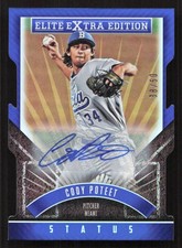 2015 Panini Elite Extra Edition Cody Poteet Auto Blue Status Die Cut #/50