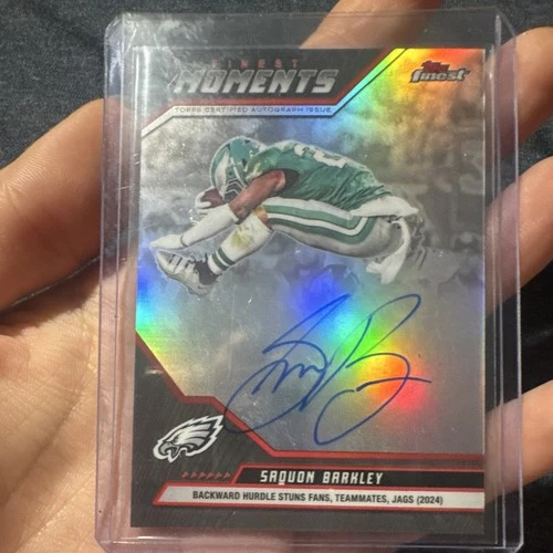 Topps 2024 Finest Moments Saquon Barkley Auto FMA-SB Philadelphia Eagles