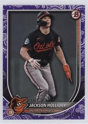 2025 Bowman Purple Pattern 79/199 Jackson Holliday #77 gh4