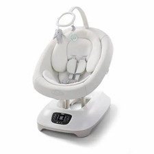 Graco SmartSense Baby Swing White Gray Vibration Sounds Adjustable Speeds