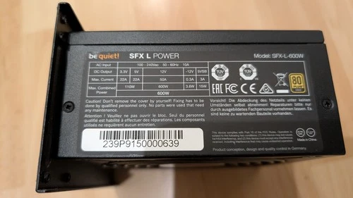 Netzteil be quiet! SFX-L Power 600W 80+ Gold