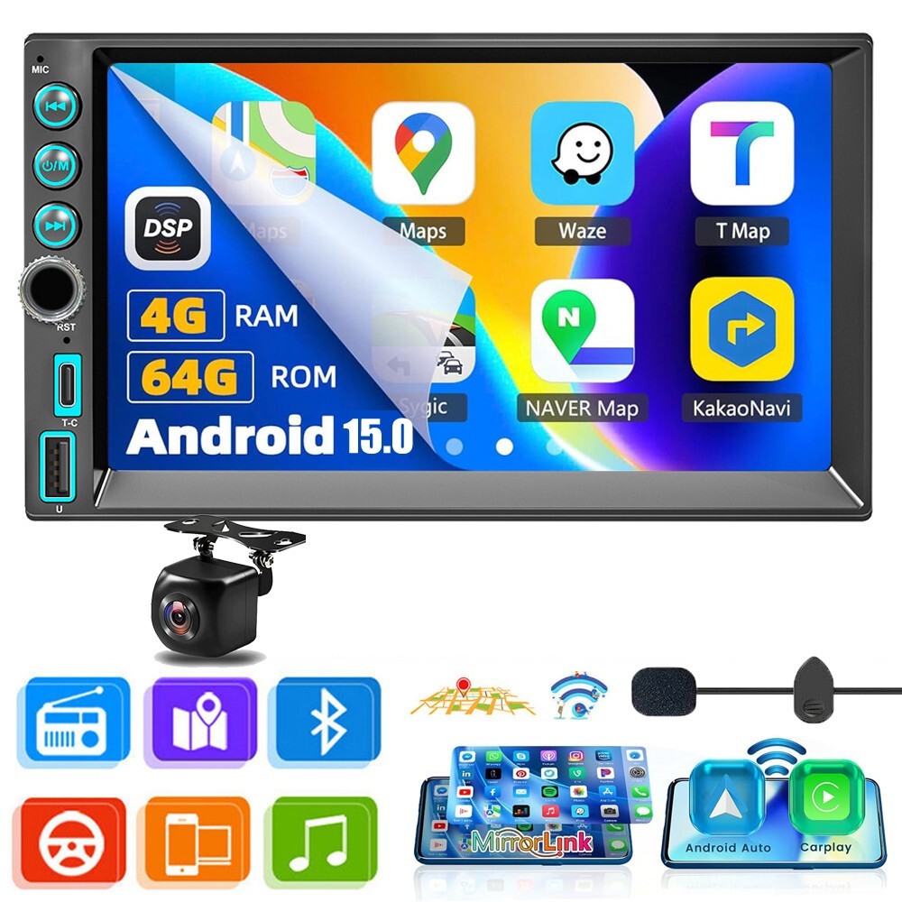 Gps Wifi Carplay Touch Screen Double 2din 4+64gb