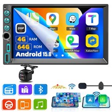 7" Android 15 Car Stereo Radio GPS WiFi Carplay Touch Screen Double 2Din 4 64GB