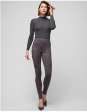 NWT Retail 89 White House Black Market Suede RunWay Leggings Size 10 / 28 Waist