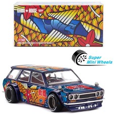 Mini GT x Kaido House 1:64 Datsun KAIDO 510 Wagon Koi Wagon V1- Blue - KHMG248