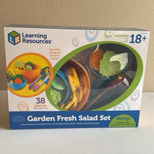 Learning Resources Garden Fresh Salad Set Pretend Play Food Set, 38 Pieces