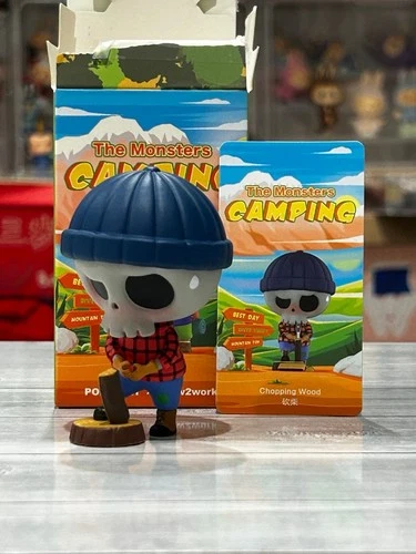 Pop Mart The Monsters Labubu TYCOCO Camping CHOPPING WOOD Figure