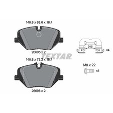 TEXTAR Q+ BREMSBELÄGE SATZ VORNE passend für BMW 2 5 X1 X2 MINI COOPER | 2669501