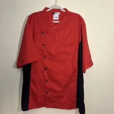 UA Uniforms Chefs Jacket XL Red & Black NEW WITHOUT TAGS