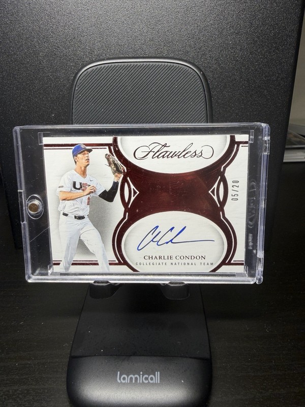 2025 Panini Flawless USA Baseball Signatures Ruby /20 Charlie Condon USA-CC Auto