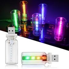 2PCS USB Car Interior LED Ambient Light Touch Contro Light with 7 Color Modes