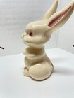Depression Era:  Rabbit ceramic with hole in back for a cotton ball tail — photo 4
