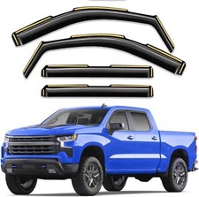 In-Channel Window Rain Guards Fit for Chevy Silverado/Gmc Sierra 1500 2019-2026