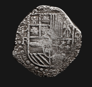 C. 1600 SPANISH COLONIAL COB 2 REALES SILVER Probably Potosí (Bolivia today)