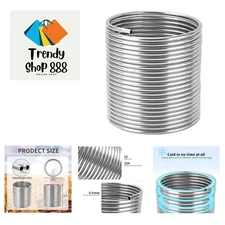 1/2" x 50Ft 304 Wort Chiller, Stainless Steel Tubing Coil for Ice Bath Beer B...