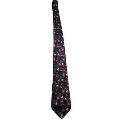 Vintage Designs By A. Rogers Men's Red American Baseball Neck Tie Osfa