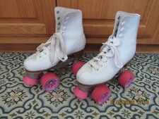 Chicago Rink Roller Skates Size 4 White Pink Wheels