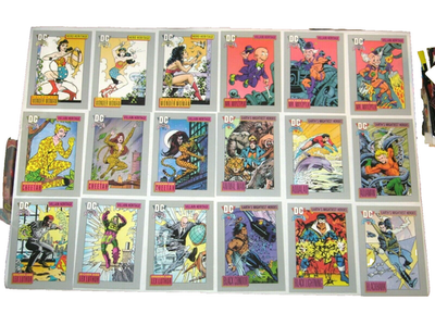 1991 DC COSMIC CARDS COMPLETE 180 BASE CARD SET SUPERMAN WONDER