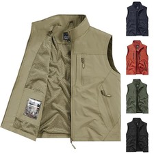 Herren Weste Mit Taschen Wandern Outdoor-Ange...