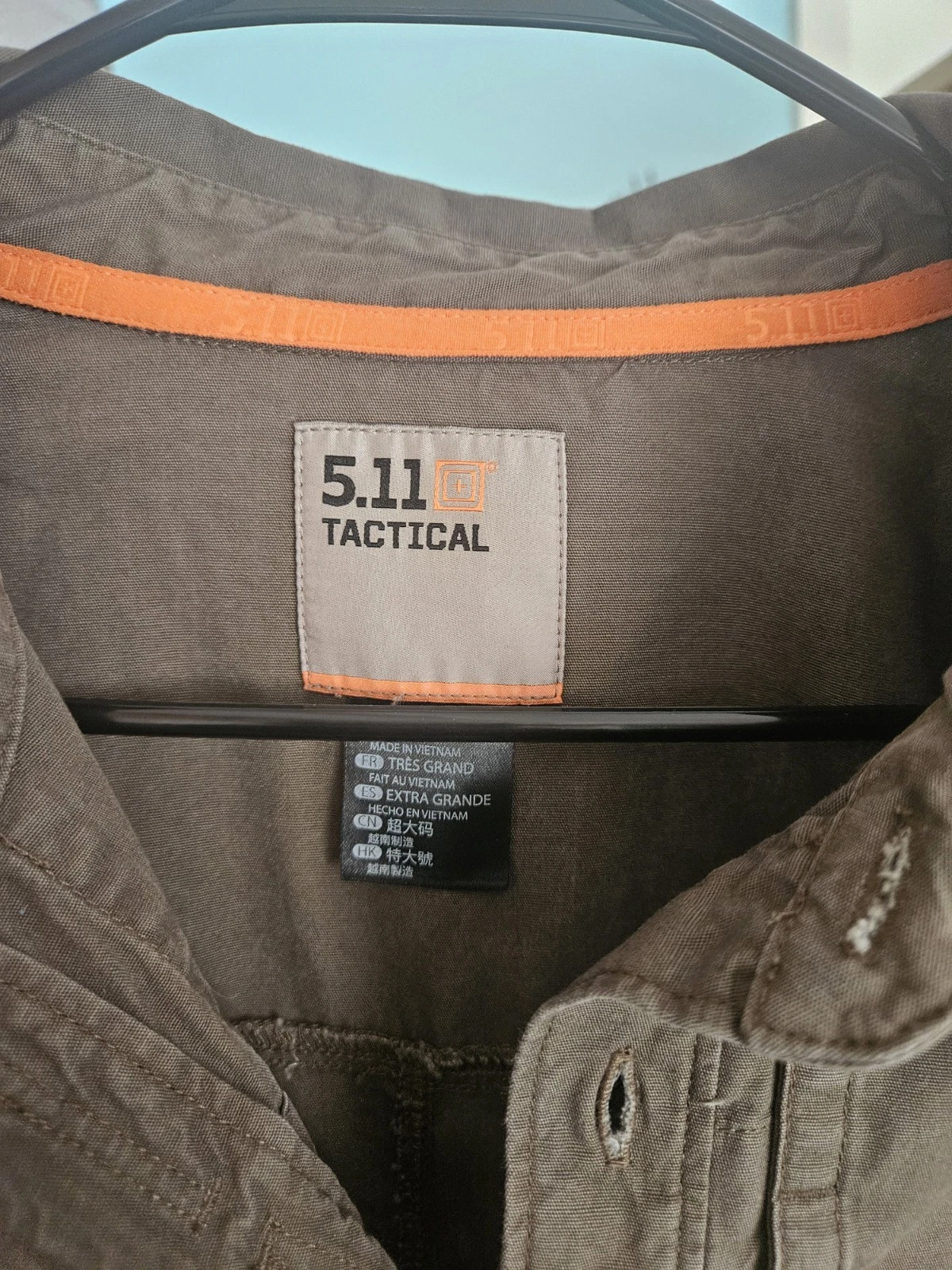 5.11 Tactical Frontier Shirt Jacket Men's XL Green Button Pockets 72497 image 4