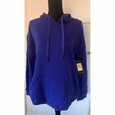 Womens Marc New York Performance Blue Hoodie Long Sleeve Size Medium