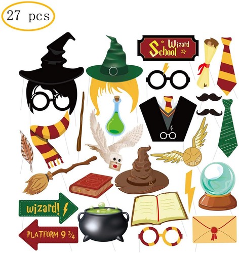 27PCS Harry Potter Photo Booth Props Magical Wizard Theme BDY ...