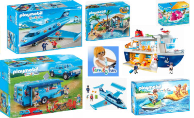 Playmobil Family Fun Set -9366 Sommerjet / 9502 Abholung / 6978 Kreuzfahrtschiff & mehr